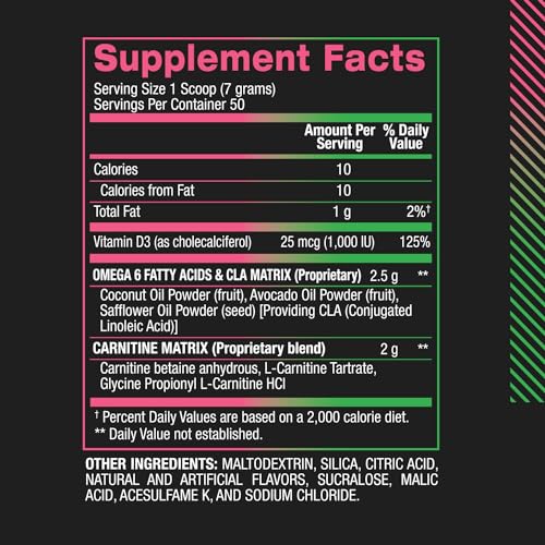 CLA+Carnitine–Conjugated Linoleic Acid–Weight Loss Formula –Metabolism, Performance, Lean Muscle–Caffeine Free–For Men & Women–Watermelon Freeze–50 servings – 12.34 oz.(Packaging May Vary)