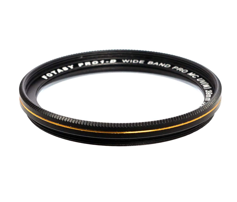 39mm Ultra Slim UV Protection Lens Filter, Nano Coatings MRC Multi Resistant Coating Oil Water Scratch, 18 Layers Multi-coated 39 mm MCUV Filter, Transmission Rate = 99.7%, Schott B270 Glass