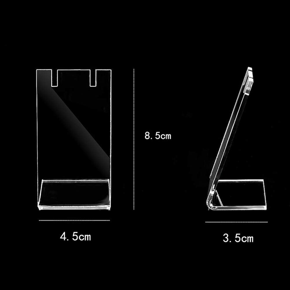 4Pcs Acrylic L Shape Earring Display Stand Rack Showcase Retail Display Case Holder for Earring Necklace Pendant Jewelry Photography Display Props, Clear