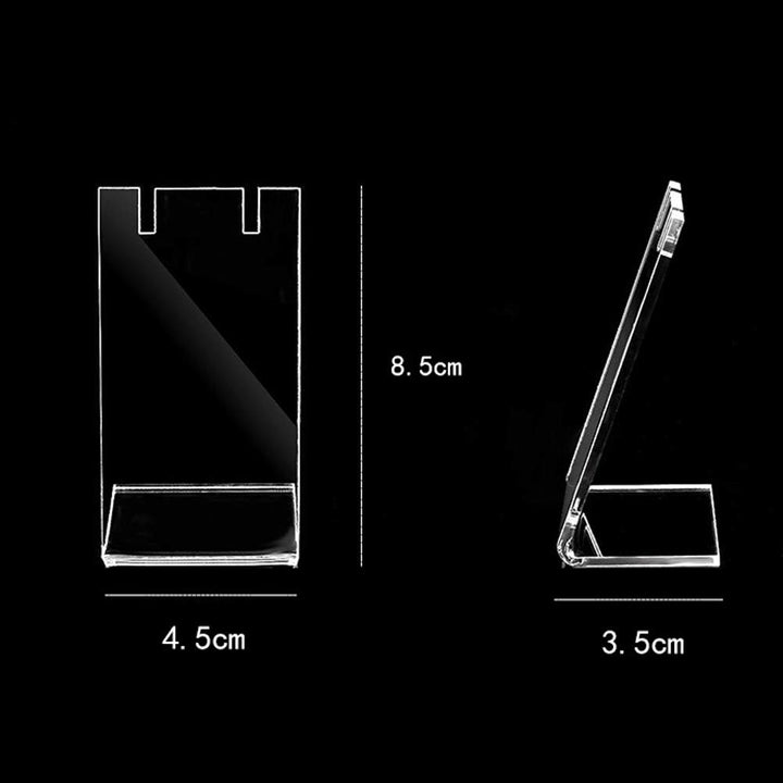 4Pcs Acrylic L Shape Earring Display Stand Rack Showcase Retail Display Case Holder for Earring Necklace Pendant Jewelry Photography Display Props, Clear