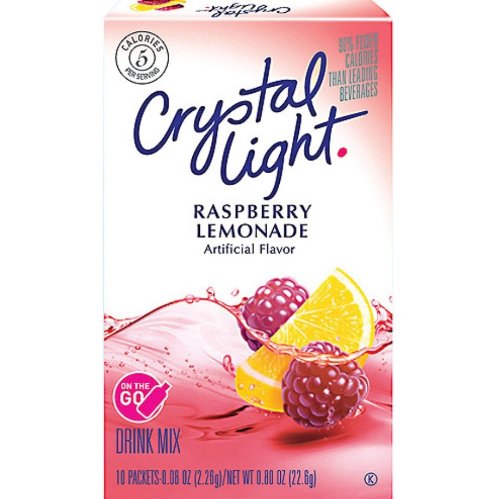 Crystal Light - Raspberry Lemonade on the Go - 10 Count Boxes (Pack of 2)
