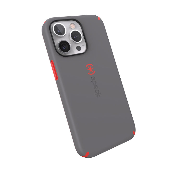 iPhone 13 Pro Case - Drop Protection & Scratch Resistant, Compatible with MagSafe Case for iPhone13 Pro - Slim Design with Soft Touch Coating - Moody Grey, Turbo Red CandyShell Pro