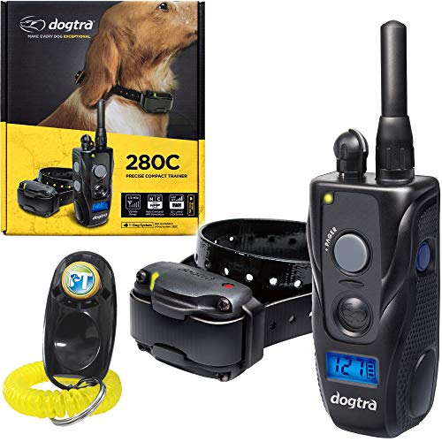 280C Remote Training E-Collar - 1/2 Mile Range - 127 Static Stimulation Levels, Vibration, LCD Screen, Rechargeable, Waterproof, Electric Dog Collar for Obedience Training of Small, Medium Dogs