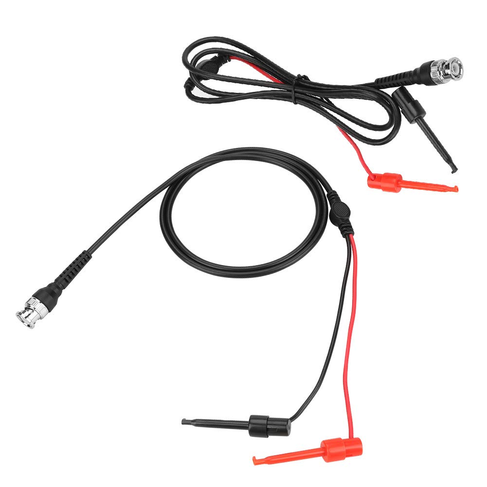 Signal Generator Cable,2Pcs BNC to Dual Coaxial Cable,Testing Hook Probe Waveform Generator,High Stability,for Oscilloscope with BNC Interface