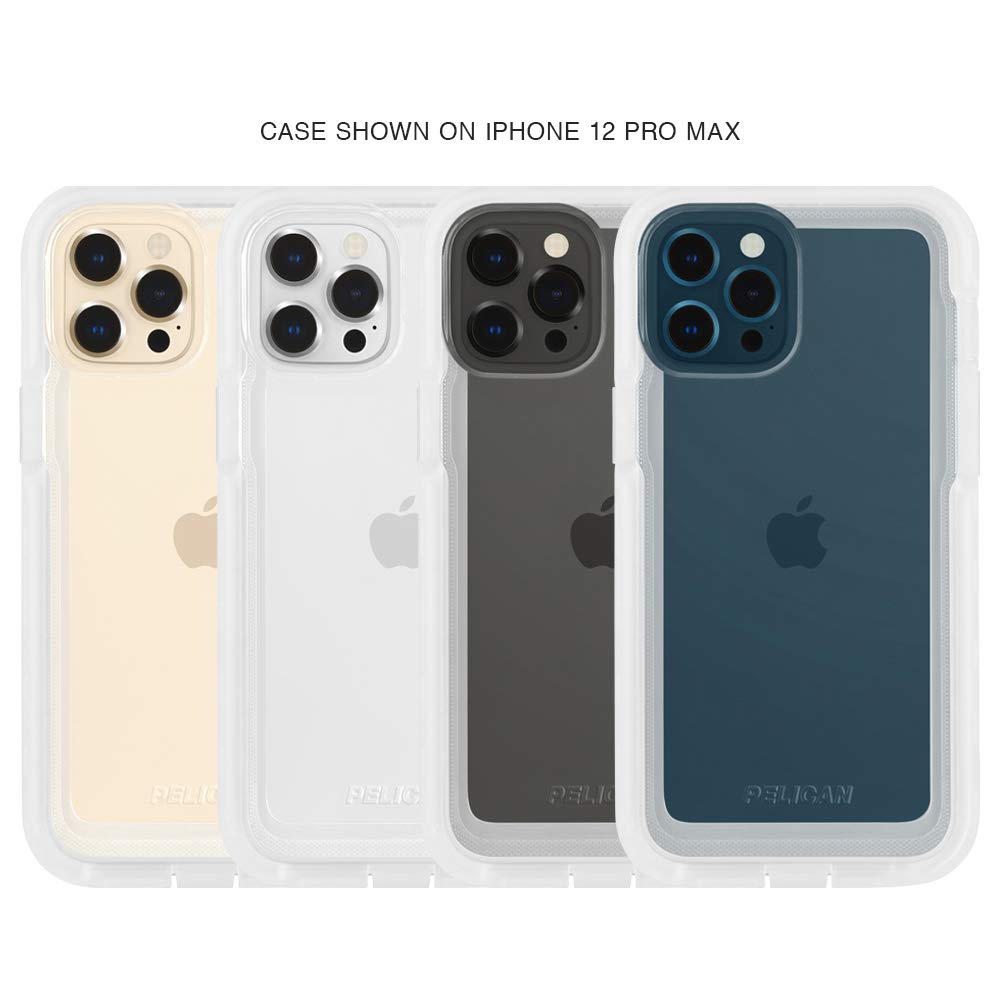 - VOYAGER Series - Case for iPhone 12 Pro Max (5G) - Military Drop Protection - Holster - 6.7 Inch - Clear