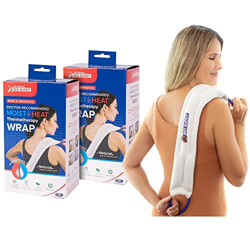 Bed Buddy 2 Pack Heat Pad and Cooling Neck Wrap - Microwave Heating Pad for Sore Muscles - Cold Wrap Pack for Aches and Pain, The Original Bed Buddy