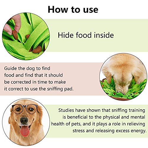 Pet Snuffle Mat for Dogs, Interactive Feed Game for Boredom, Encourages Natural Foraging Skills for Cats Dogs Bowl Travel Use, Dog Treat Dispenser Indoor Outdoor Stress Relief