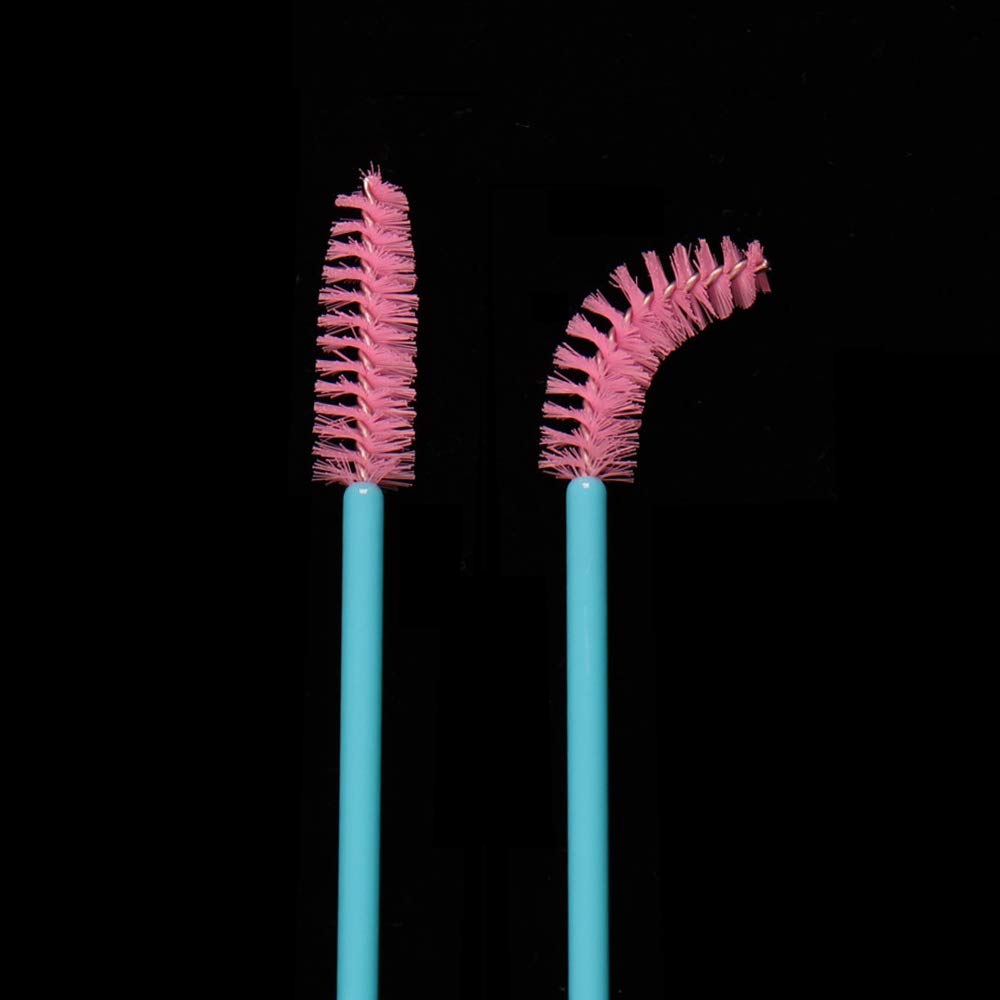 Mascara Wands, 300 Pack Disposable Lash Brushes for Eyelash Extensions Makeup Brush Bulk Tool Set, Blue/Pink