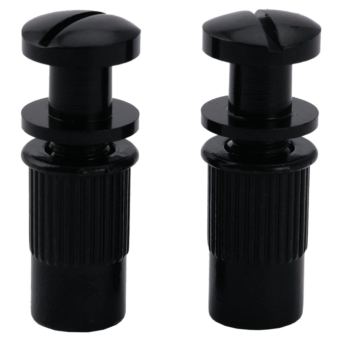 Pro M8 Metric Wraparound Bridge Mounting Studs and Inserts Bushings for Epiphone Les Paul Style Electric Guitar, Black (Set of 2)