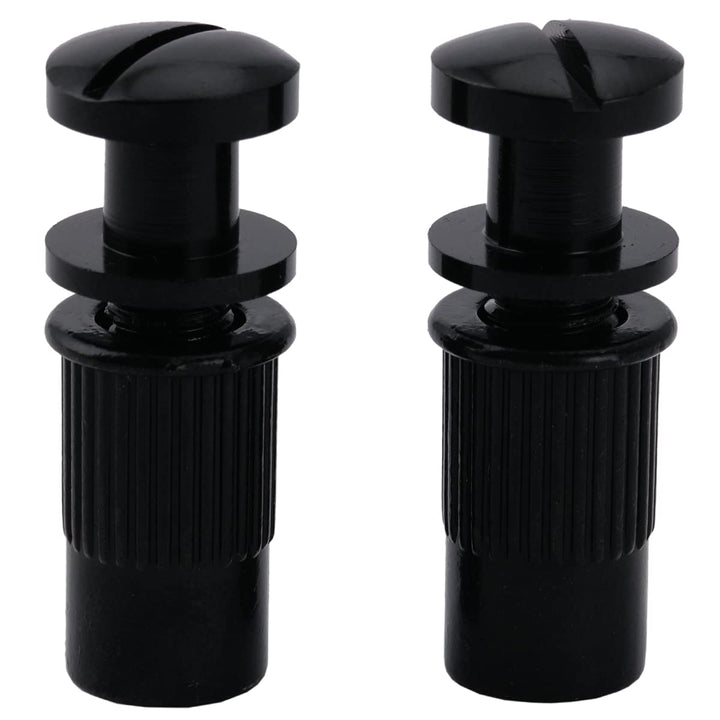 Pro M8 Metric Wraparound Bridge Mounting Studs and Inserts Bushings for Epiphone Les Paul Style Electric Guitar, Black (Set of 2)