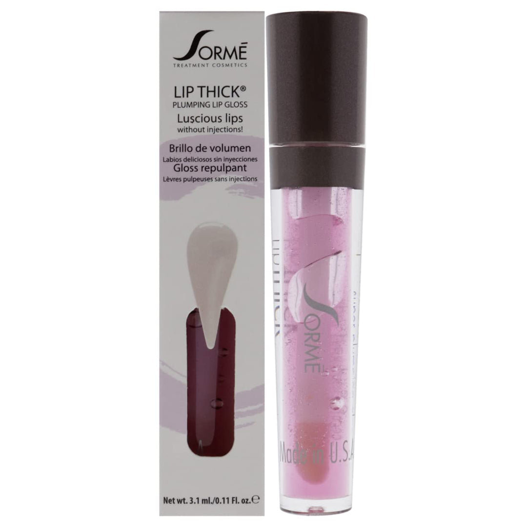 Sorme Cosmetics Lip Thick Plumping Lip Gloss, Clear, 0.11 Ounce