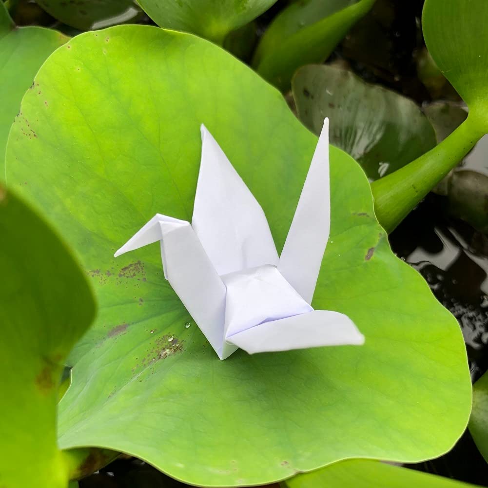 100PCS 3.94 Premade White Origami Cranes For Wedding Party Favor Table Centerpieces Decorations DIY Crane Bird Garlands Birthday Baby Shower Party Supplies