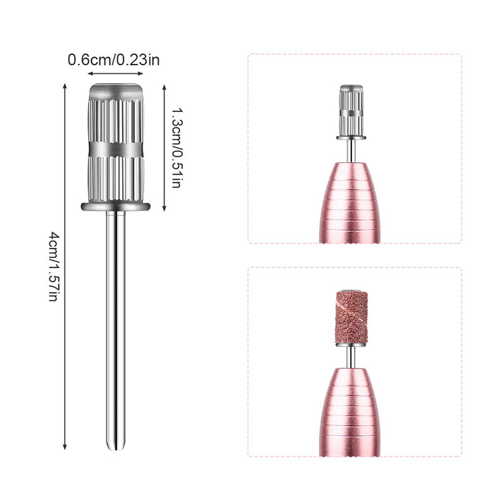 10 Pieces nail drill heads nail drill bits sanding band shaft 3/32 inch nail drill bits mandrels for electric file nail sanders manicure pedicures home salon & spa