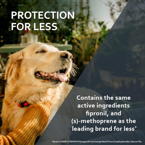 SENTRY for Dogs, Flea and Tick Prevention for Dogs (45-88 Pounds), Includes 6 Month Supply of Topical Flea Treatments