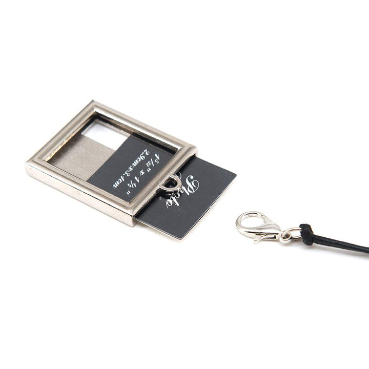 Car Auto Rearview Mirror Hanging Ornament Beautiful Photo Frame Locket Photo Frame Metal for Car Mirror (Round)