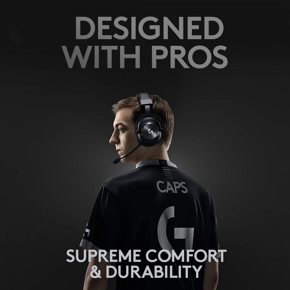 PRO X Wireless Lightspeed Gaming Headset Gen 1: Blue VO!CE Mic Filter Tech, 50 mm PRO-G Drivers, and DTS Headphone:X 2.0 Surround Sound - Black