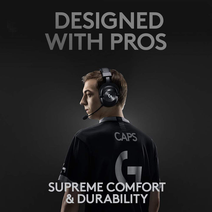 PRO X Wireless Lightspeed Gaming Headset Gen 1: Blue VO!CE Mic Filter Tech, 50 mm PRO-G Drivers, and DTS Headphone:X 2.0 Surround Sound - Black