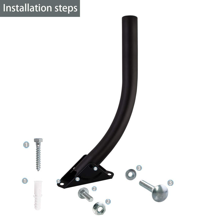 Antenna Mount - 1 by ONE Attic Adjustable Weather Proof Outdoor TV Antenna Mounting Pole Universal Mount Brackets - Easy Installation, Solid Structure - Perfect for Weather Station System