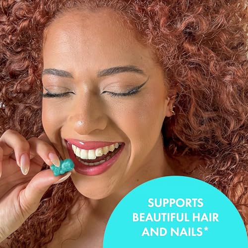 Sugarbear Hair Vitamin Gummy 1 Month Supply Extra Strength Biotin 6000mcg, Growth for Men & Women, Vegan Vitamin B12, MSM, Inositol, Omega 3, Elderberry, Certified Kosher, Halal, Cruelty-Free