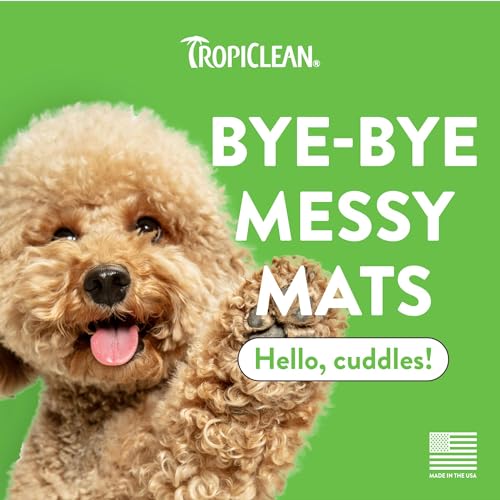 Dog Detangler Spray Dematting, Leave in Conditioner, Perfect for Doodles & All Coat Types, Sweet Refreshing Scent, Made in the USA, 16 oz.