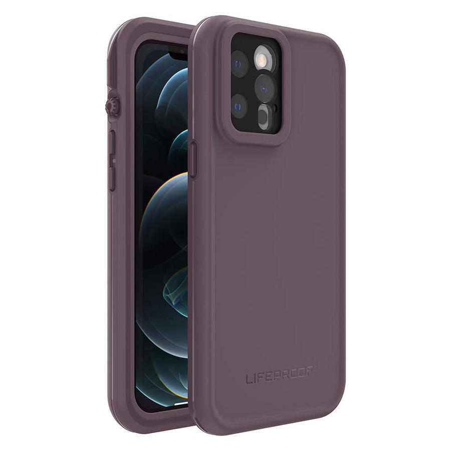 iPhone 12 Pro Max FRE Series Case - OCEAN VIOLET (BERRY CONSERVE/DUSTY LAVENDER), waterproof IP68, built-in screen protector, port cover protection, snaps to MagSafe
