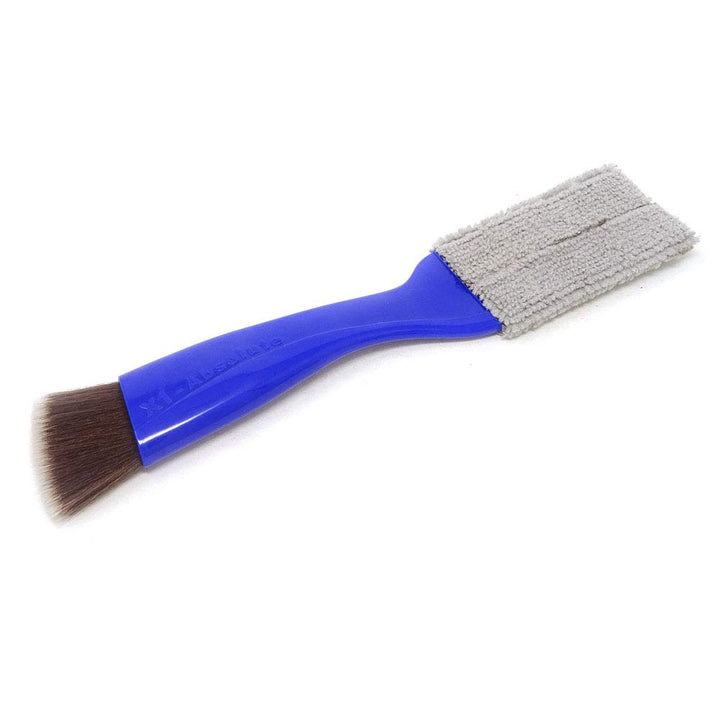 Double Ended Portable Cleaning Brush Mini Hand Held Magic Brush Duster for House, Car, Office (Blue)
