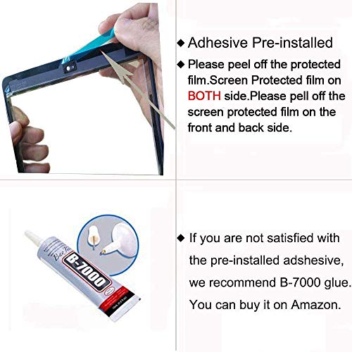 Black Touch Screen Replacement for iPad 5 2017 9.7 inch, A1822 A1823 Digitizer Replacement with Home Button + Pre-Installed Adhesive + Tool Kits