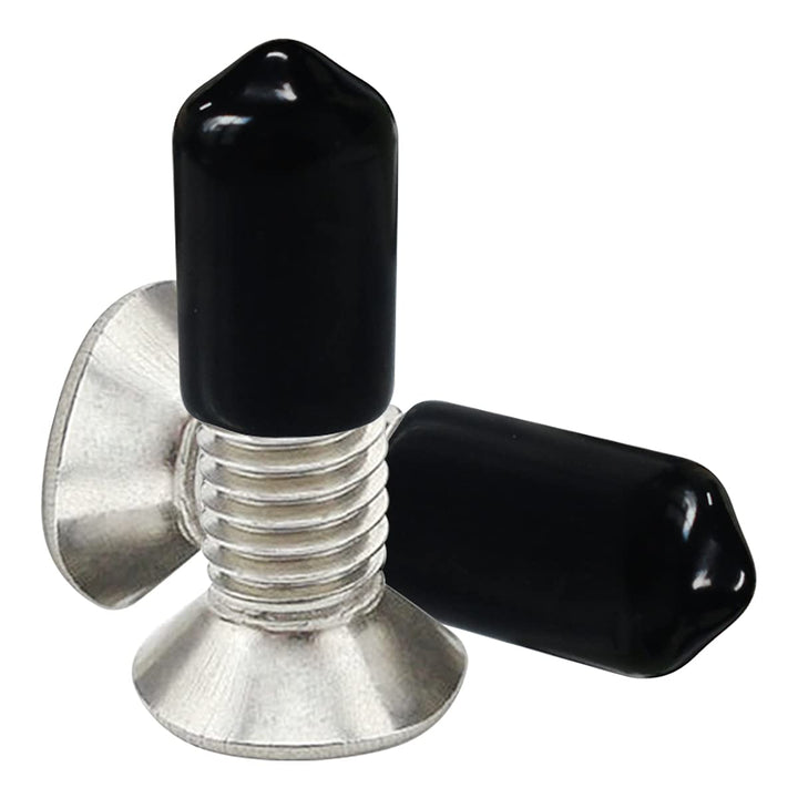 50pcs Vinyl Flexible End Caps, Rubber End Caps, Black Bolt Screw Thread Protector Safety Cover (5/16 Inch 8 mm)