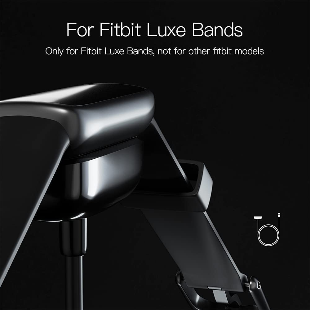 Compatible with Fitbit Charge 6/Charge 5/Luxe Charger Cable,Replacement USB Charging Dock Stand for Fitbit Luxe Smart Watch