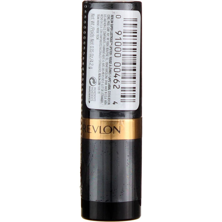 Revlon Super Lustrous Lipstick with Vitamin E and Avocado Oil, Cream Lipstick in Wine, 445 Teak Rose, 0.15 oz (Pack of 2)