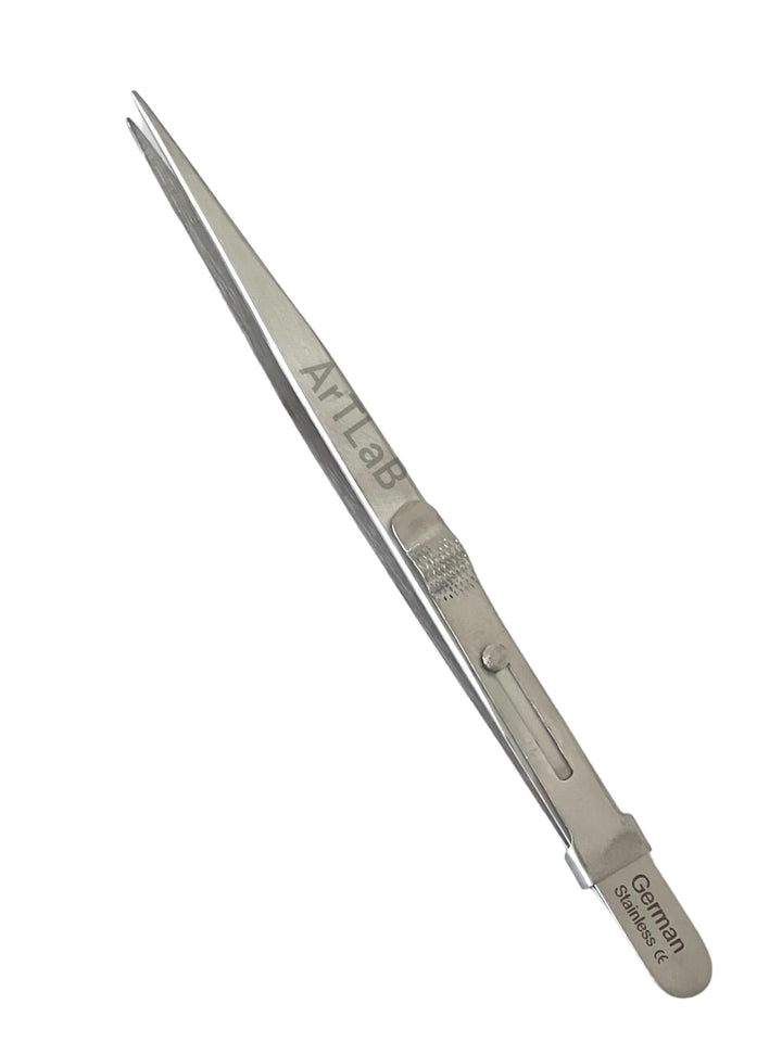 Gem and Diamond Stone Tweezers Locking Jewelry Tweezer Slide Lock Fine tip German