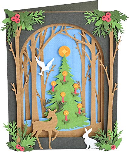Christmas Shadow Box by Courtney Chilson Dies, us:one size, Multicolor