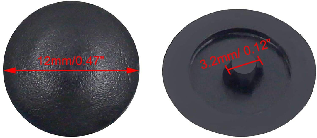 100pcs Screw Caps Black Covers, Self-Tapping Waterproof Screw Cap Cover for Phillips Screws, Suitable for Wall mounting Photo Frame Decoration Kitchen Cabinet wardrobes Home Furniture (254)