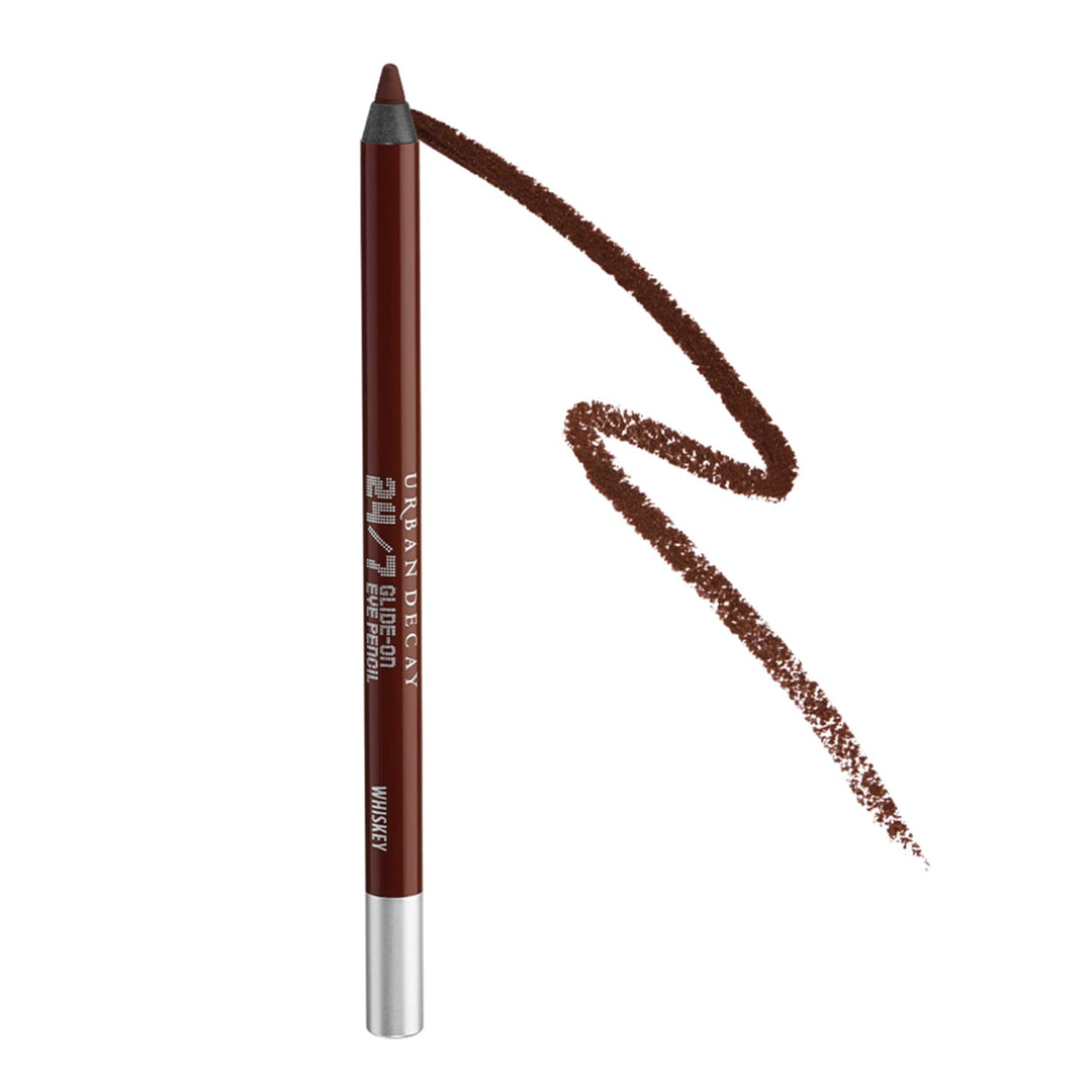 24/7 Glide-On Waterproof Eyeliner Pencil (Whiskey - Rich Brown Matte), Smudge-Proof, Transfer-proof, Long-lasting Colored Eye Liners, Hydrating Vitamin E, Cruelty-free - 0.04 oz