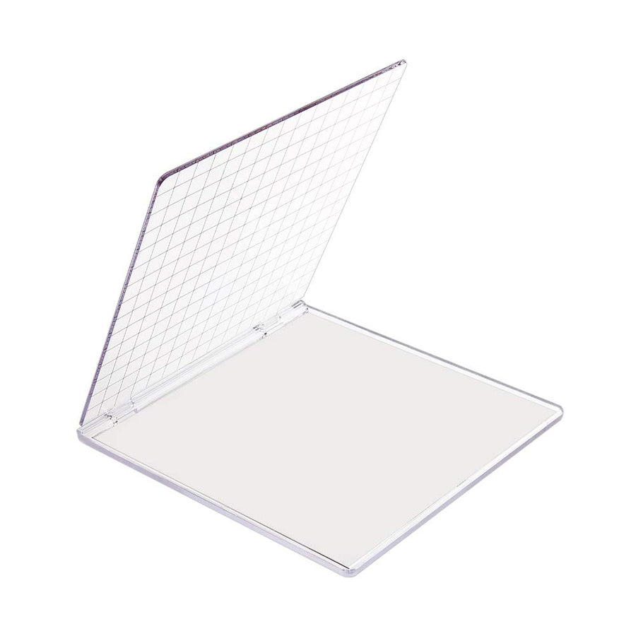 Acrylic Stamp Block 5.9x6.1 Perfect Positioning Stamping Clear Stamps Scrapbook Craft Stamping Tool with Grid Lines for Card Making Scrapbooking Journaling and Other Paper Crafts