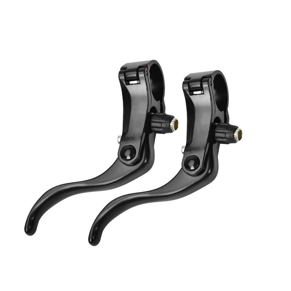 Brake Lever 1pair Lightweight Aluminum Alloy Disc Brake Handles Mountain Cycling Brake Levers 24mm(Black)
