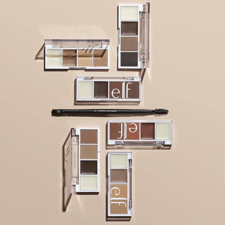 Bite-Size Brow, Mini Brow Quad with Ultra-Pigmented Waxes & Powders, Eyebrow Grooming & Makeup Kit, Taupe, 0.14 Oz