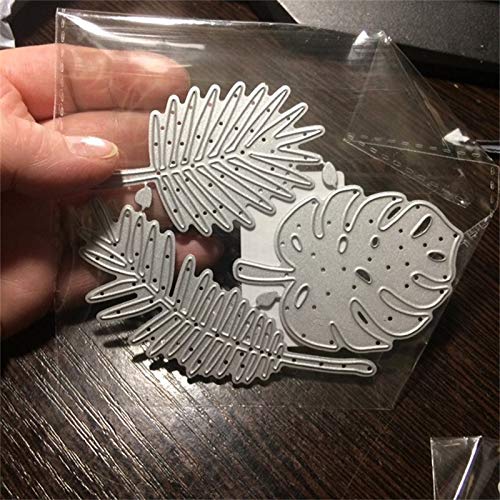3 Pcs Tropical Leaves Cutting Dies, Metal Cutting Dies Stencils Scrapbooking Craft Die Cuts Card Making Paper Art DIY Emboss 97x93mm