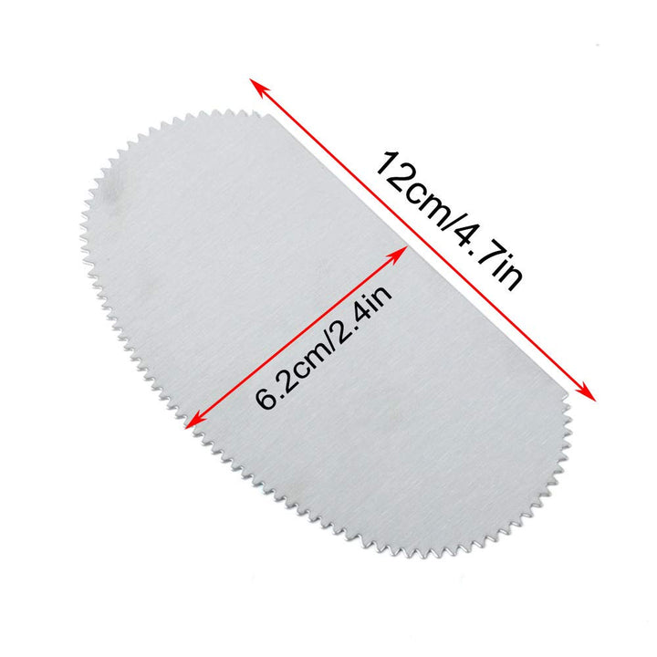 2PCS Stainless Steel Serrated Scraper Crafts Tool for Sculpture Ceramic