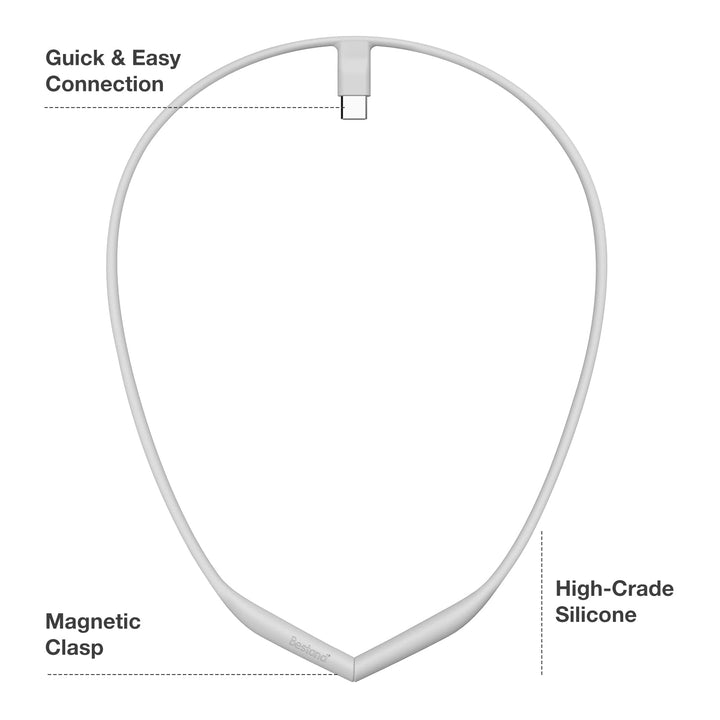 Posture Corrector Necklace, Accessory for posture training device, Compatible with multiple devices, smart posture trainer necklace (Gray)
