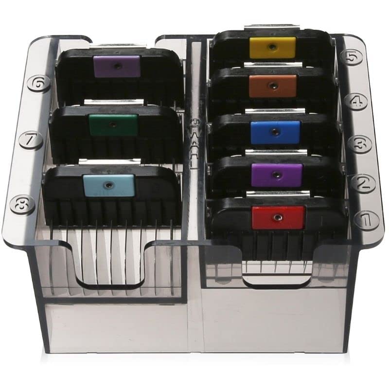Professional Animal Stainless Steel Attachment Guide Comb Set for Detachable Blade Pet, Dog, Cat, and Horse Clippers (3390-100)