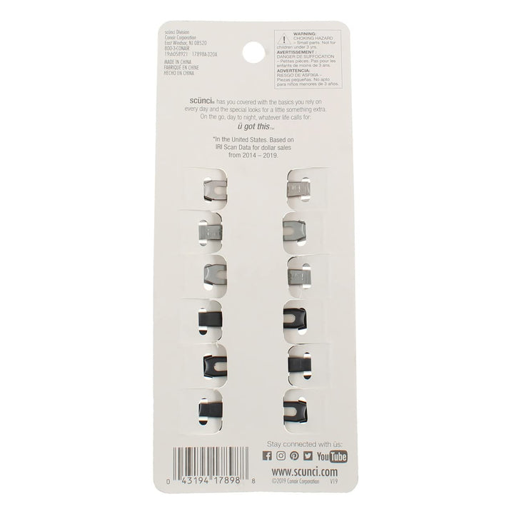 Scunci No Slip Snap Clips, 5cm