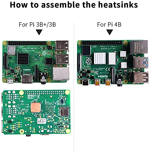 Cluster Case for Raspberry Pi 4 Model B, Pi Case with Cooling Fan and Heatsinks for Raspberry Pi 3 Model B+, Raspberry Pi 3/2 Model B