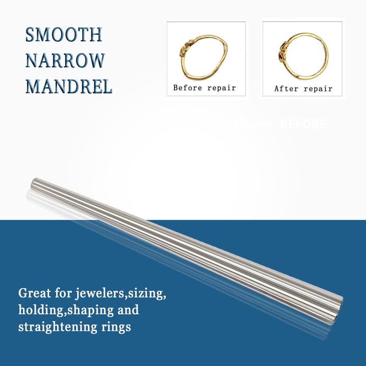 Jewelry Rubber Hammer With Stainless Steel Ring Mandrel Sizer Set Double Face Hammer Jewelers Making Tool