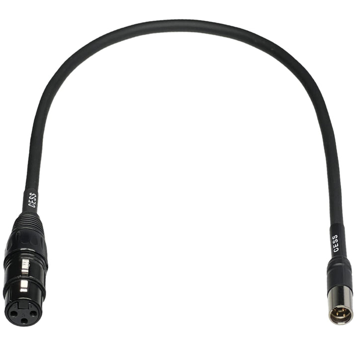 CESS-196-1f Mini XLR Male to XLR Female Adapter Cable, 3-pin Mini XLR Male to XLR Female Adapter Cable, for BMPCC 4K Camera Video Assist 4K Sharp 8K (1 Foot)
