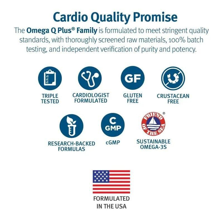 Omega Q Plus Resveratrol - Omega-3 Supplement with CoQ10 and Resveratrol - Promotes Comprehensive Heart and Whole Body Health to Help You Age Well (60 softgels)