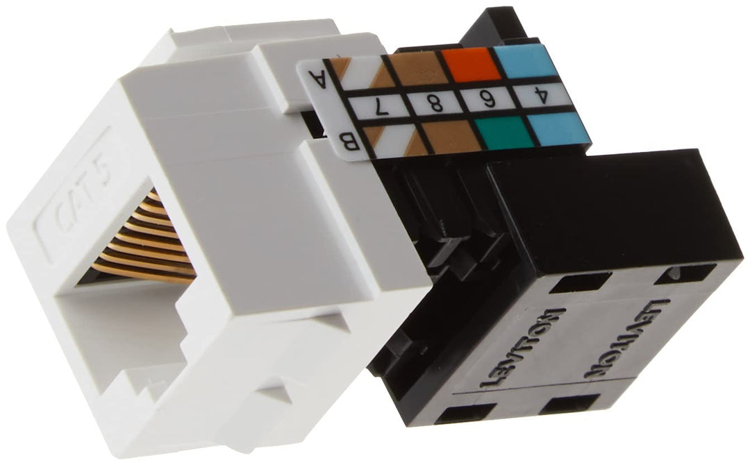 41108-RW5 Category 5 QuickPort Connector, CAT 5, White