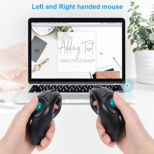 Wireless USB Handheld Finger Trackball Mouse with Laser Pointer