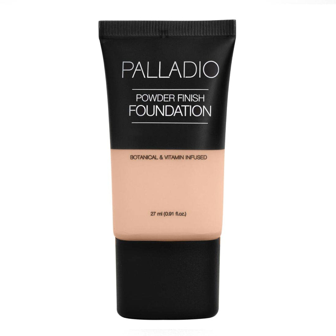 Powder Finish Liquid Foundation, Natural Matte Appearance, Reduces Fine Lines, Covers Large Pores, Hides Imperfections, All Day Wear, Sheer to Medium Coverage, Ivory