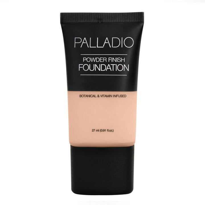 Powder Finish Liquid Foundation, Natural Matte Appearance, Reduces Fine Lines, Covers Large Pores, Hides Imperfections, All Day Wear, Sheer to Medium Coverage, Ivory